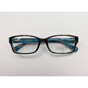 Coach Women's Tortoise and Teal Glasses